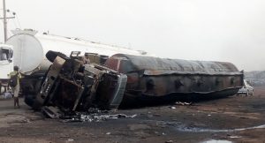 tanker burnt in Ibadan