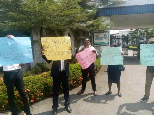 Magistrates protesting in Calabar