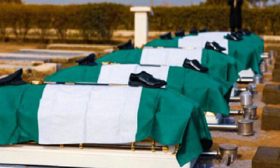 Burial of 7 NAF Officers Commences At Abuja Military Cemetery