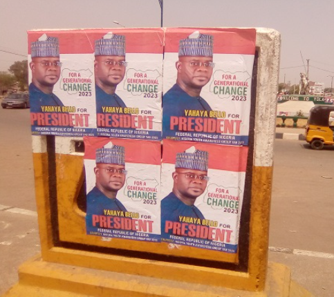 2023: Supporters Flood Adamawa With Yahaya Bello’s Presidential Campaign Posters [Photos]