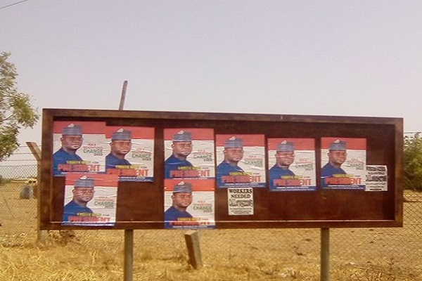 2023: Supporters Flood Adamawa With Yahaya Bello’s Presidential Campaign Posters [Photos]