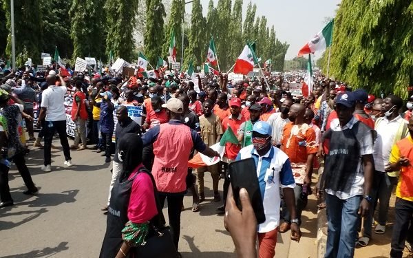Minimum Wage: Thousands Of Workers Storm NASS Complex 