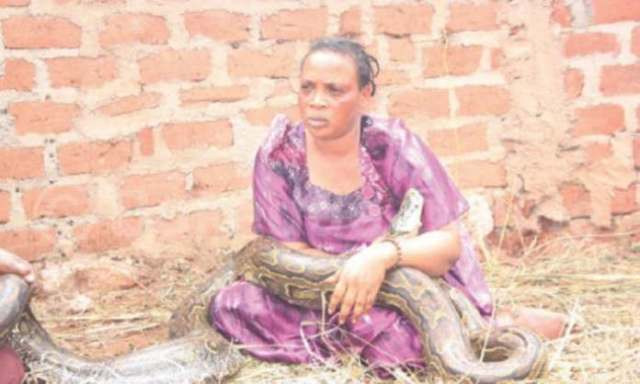Woman Caught Breastfeeding Snake