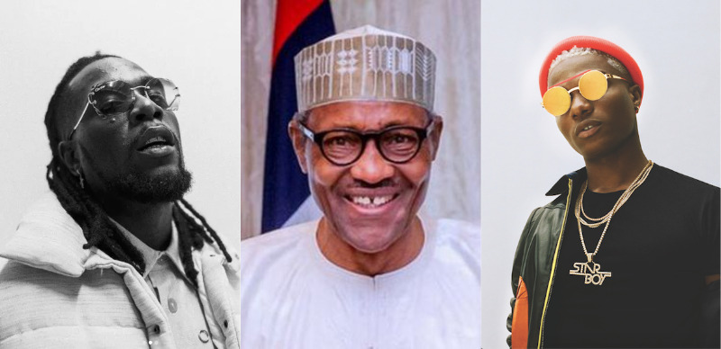 What Buhari Said To Afrobeats Stars Burna Boy, Wizkid After They Won Grammy Awards