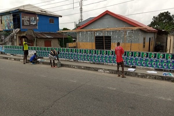 2023: Yahaya Bello’s Presidential Campaign Posters Extend To South-South