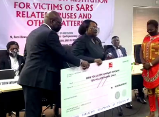 #EndSARS: Four Petitioners Get N16.25m Cheques At Lagos Panel