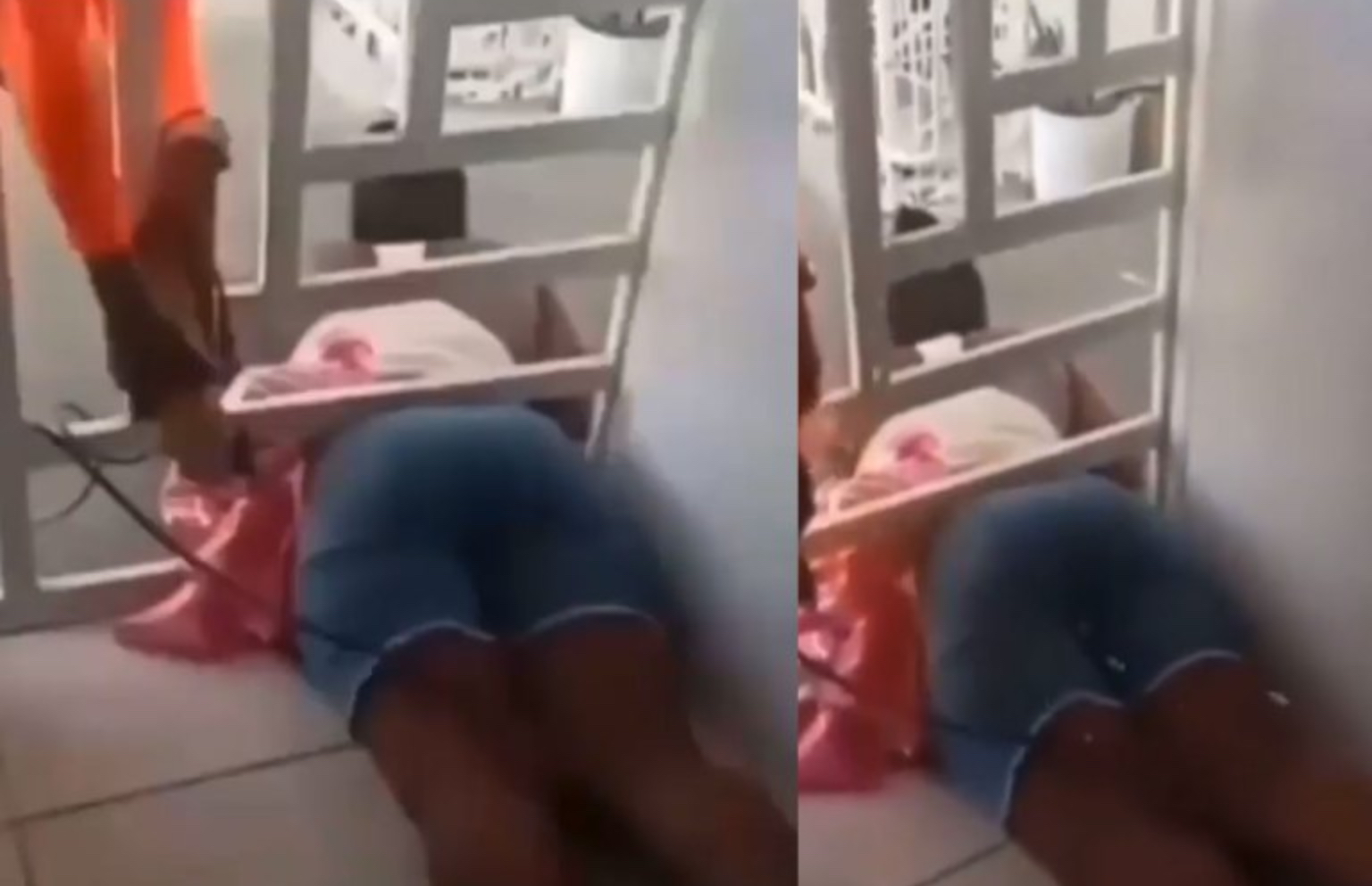 Lady Gets Trapped Whilst Trying To Sneak Into The House To Check If Her Man Was Cheating