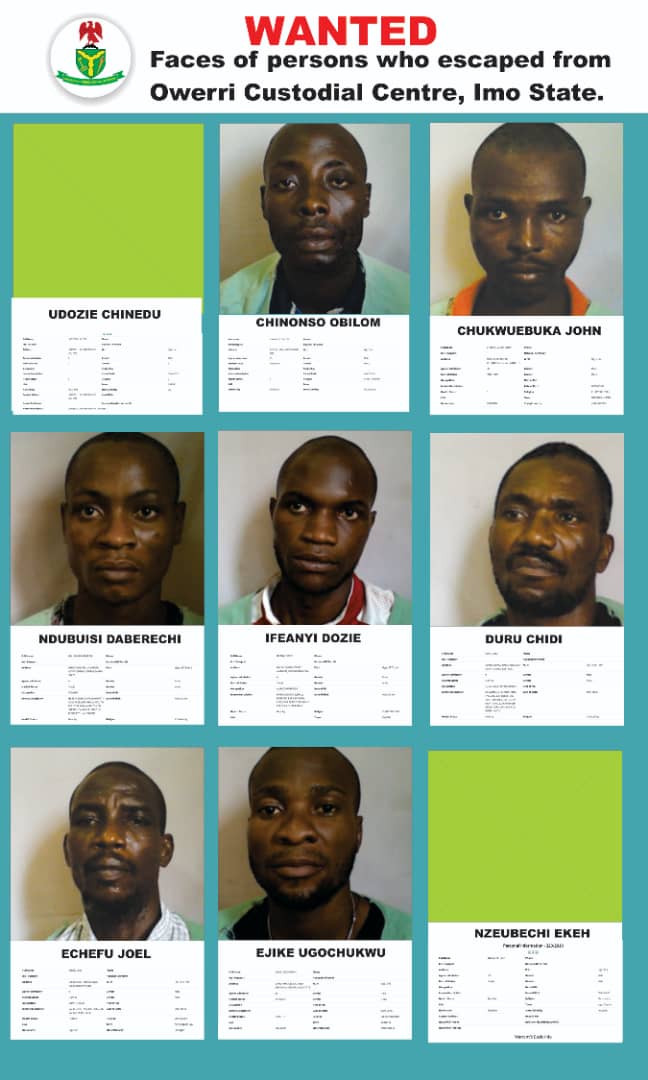 Imo Prison Attack: Nigeria Govt Releases Names, Pictures Of Escapees