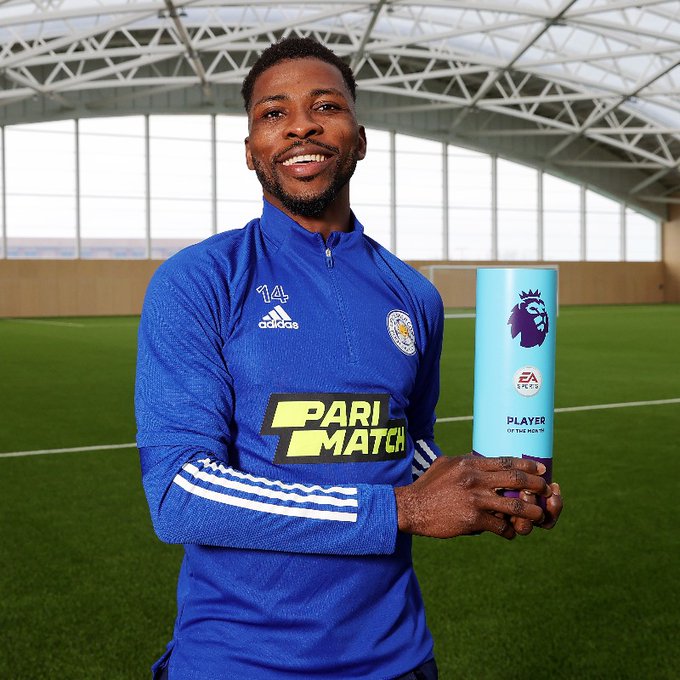 Nigeria's Kelechi Iheanacho Beats Seven Players, Wins Premier League Player of the Month