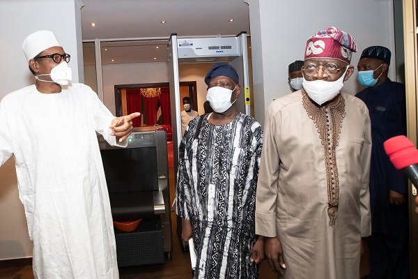 PHOTOS: Tinubu, Zulum, Akande Meet Buhari In Abuja Over Insecurity