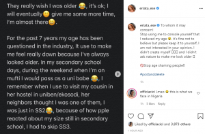 “Stop Age Shaming People”- BBNaija Star Ese Eriata