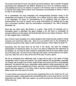 BBNaija: Pere's Handler Issue Official Statement