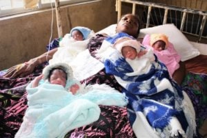 Lagos woman quadruplets