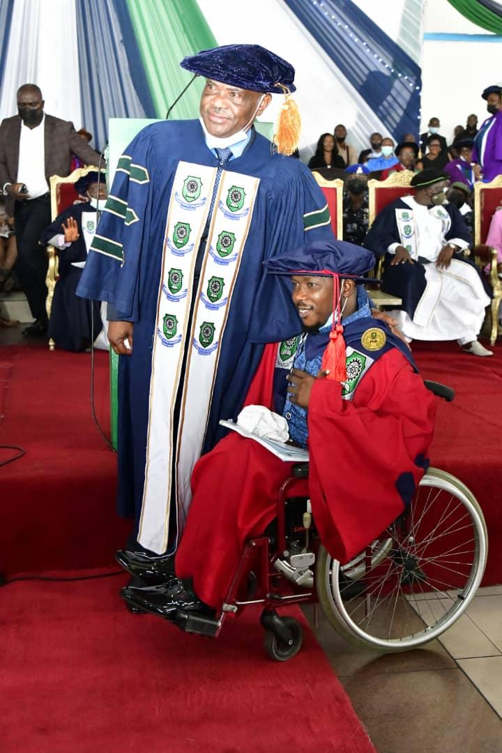 Wike disabled PhD graduand