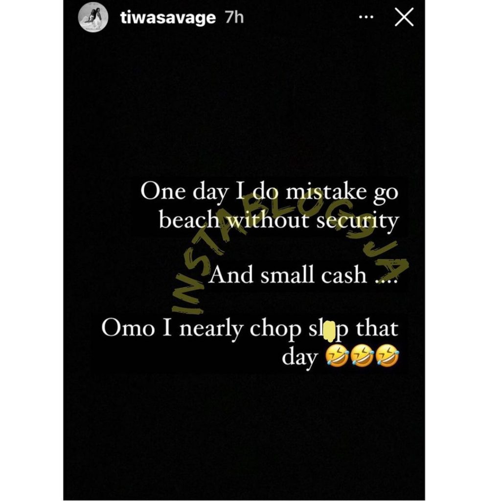 Tiwa Savage Reveals How She Nearly 'Chopped Slap' At The Beach