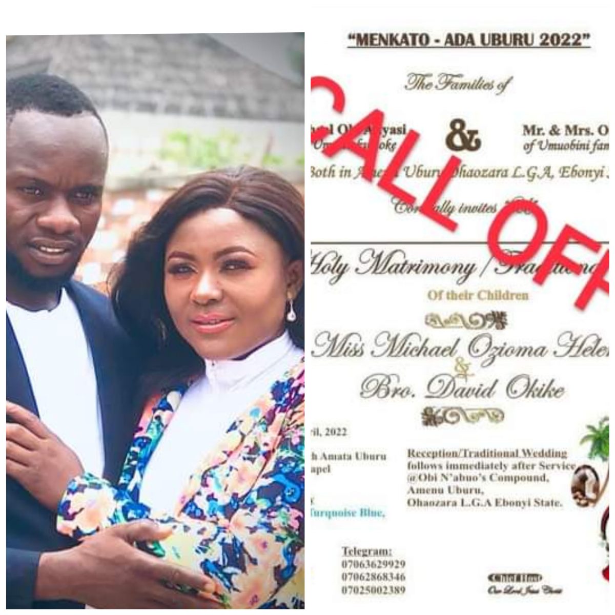 Nigerian lady calls-off wedding