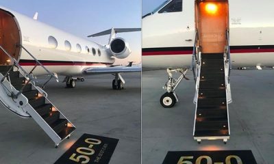 How Mayweather arrived Nigeria with customised private jet