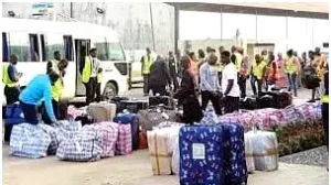 Nigerian deportees UK arrive