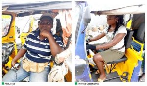 Female tricycle riders Ibadan