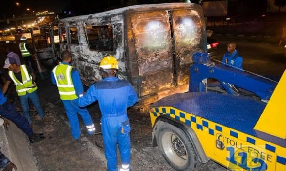 burnt to death in Lagos bus