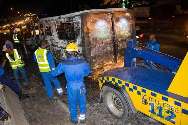burnt to death in Lagos bus