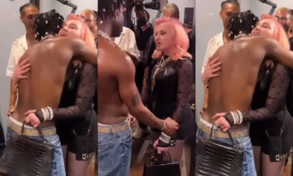 American pop star, Madonna hugs Rema as she hails him [Video]