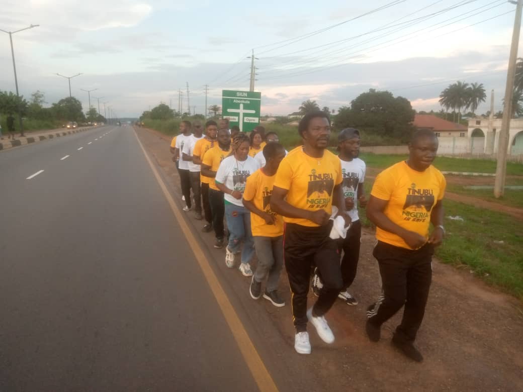 Youths Jogging For Tinubu