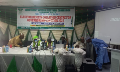 Adamawa Poll: Tight Security At Collation Centre As INEC Officials Reconvene