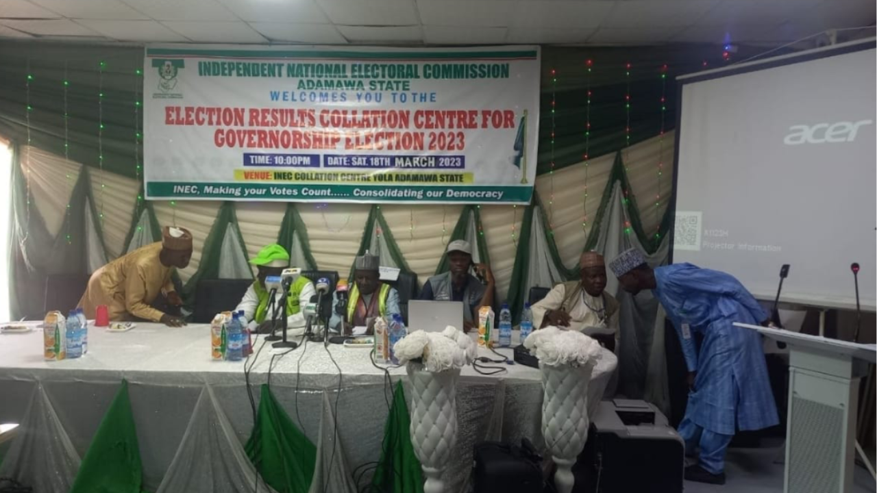 Adamawa Poll: Tight Security At Collation Centre As INEC Officials Reconvene