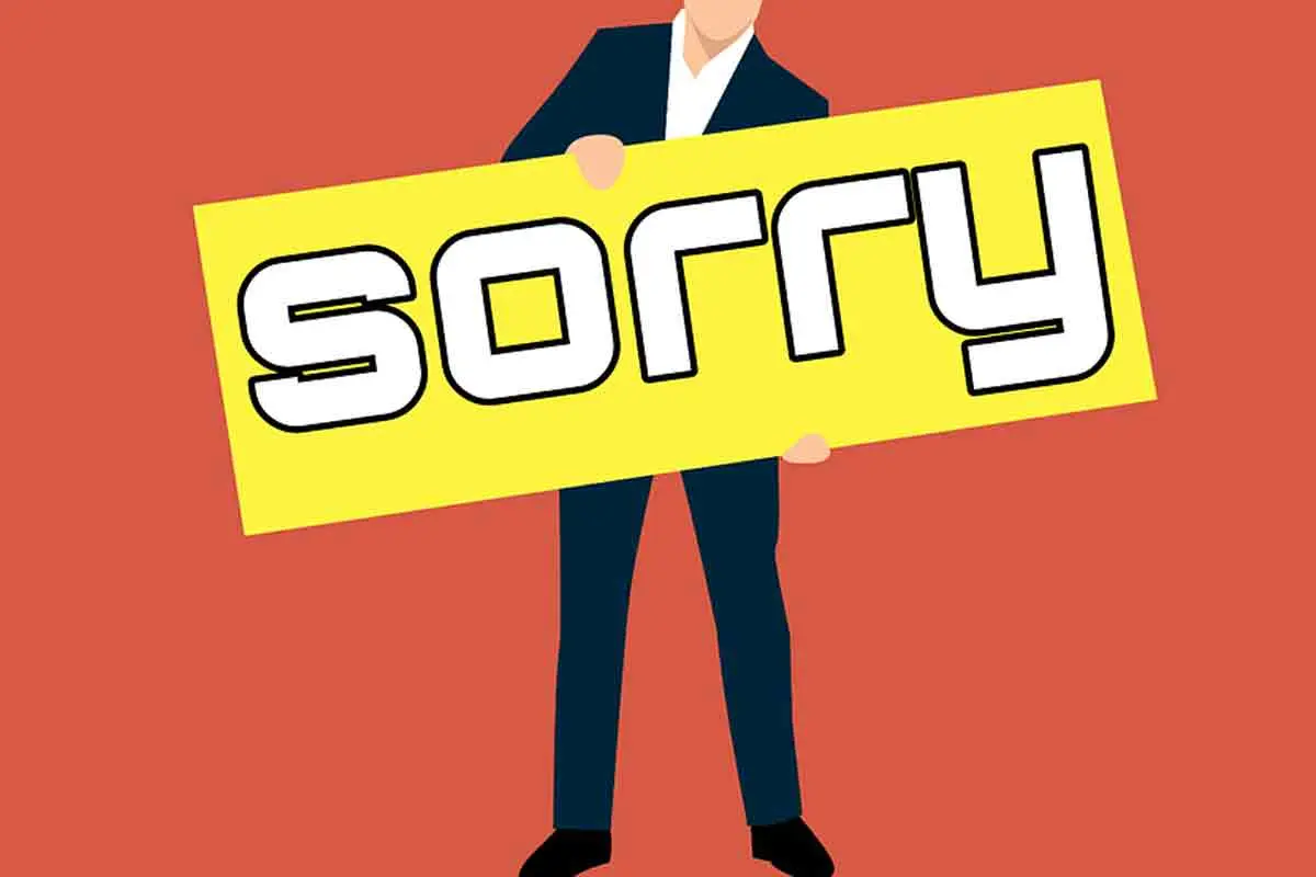 Sorry apologise