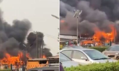 Fire in Lagos market