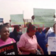 Nurses protesting