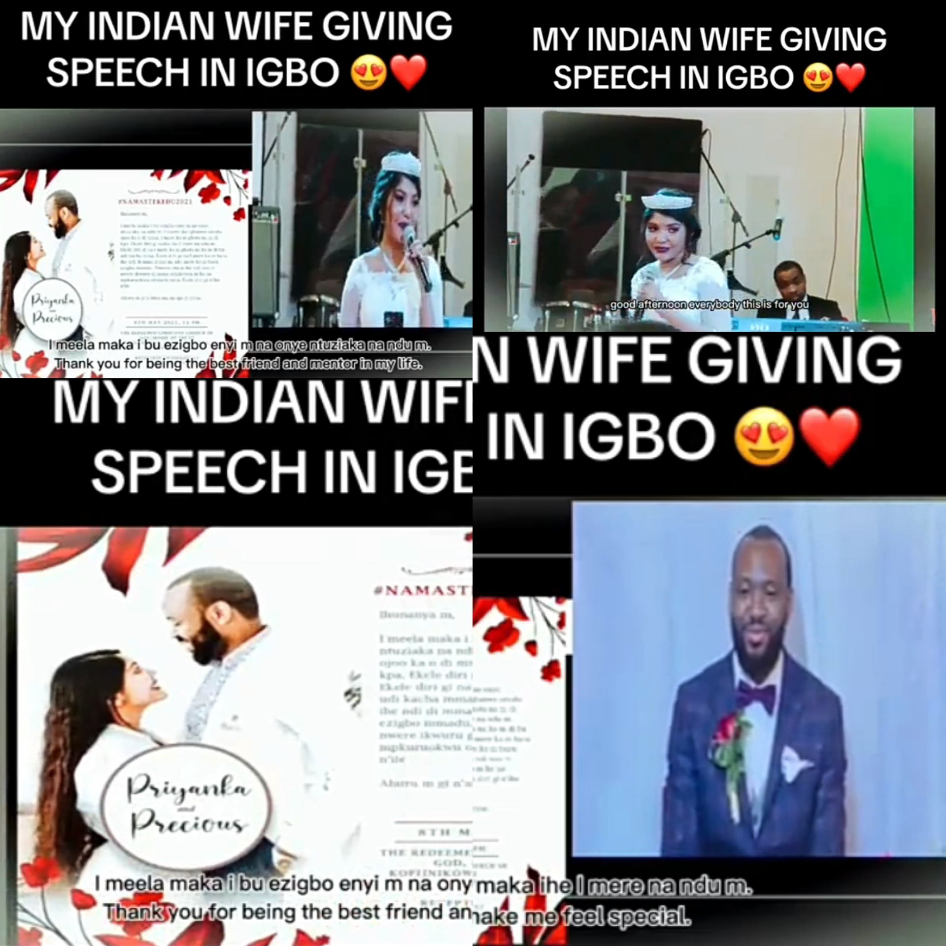 Igbo Indian wedding speech