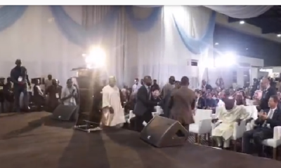 Obasanjo jumping off stage surprise many