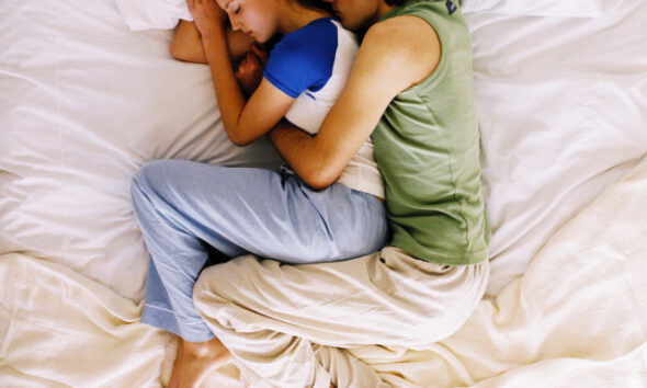 sleeping position for couple