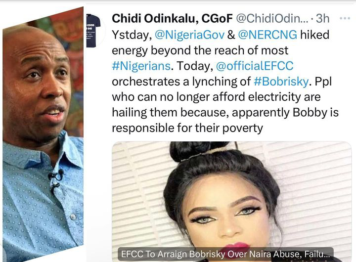 Professor Chidi Under fire over comment on the arrest of Bobrisky