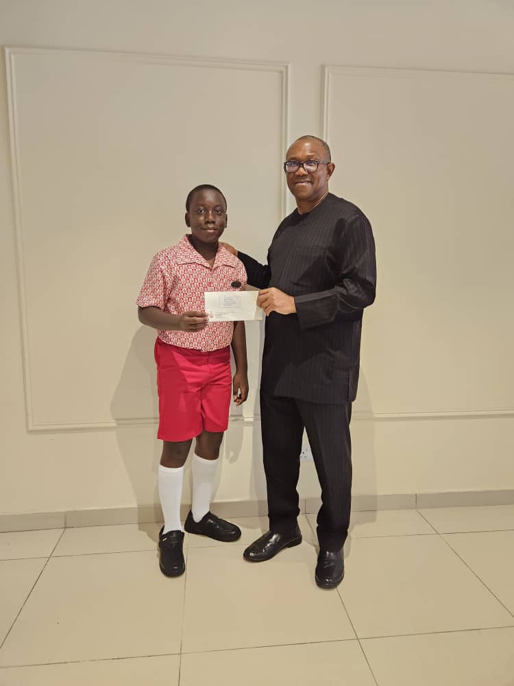 11-year-old pupil thrilled with when Peter Obi Visits him at school