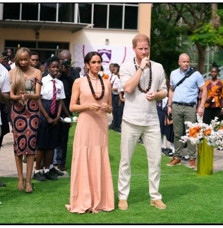 Meghan and Harry visit Lights Academy School in Abuja