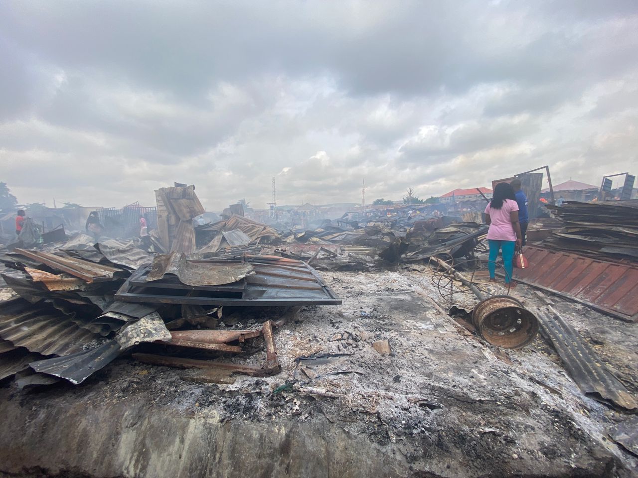 Aftermath of karu market fire
