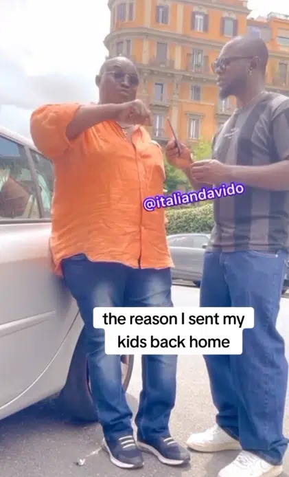 Nigerian man in Italy his children back