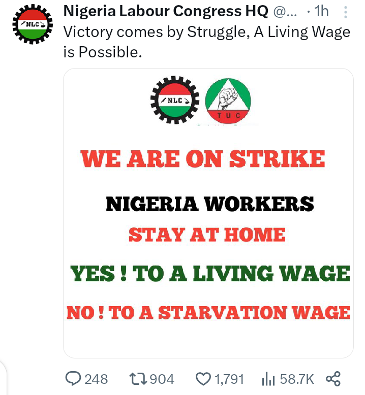 List of Unions that have joined nationwide strike