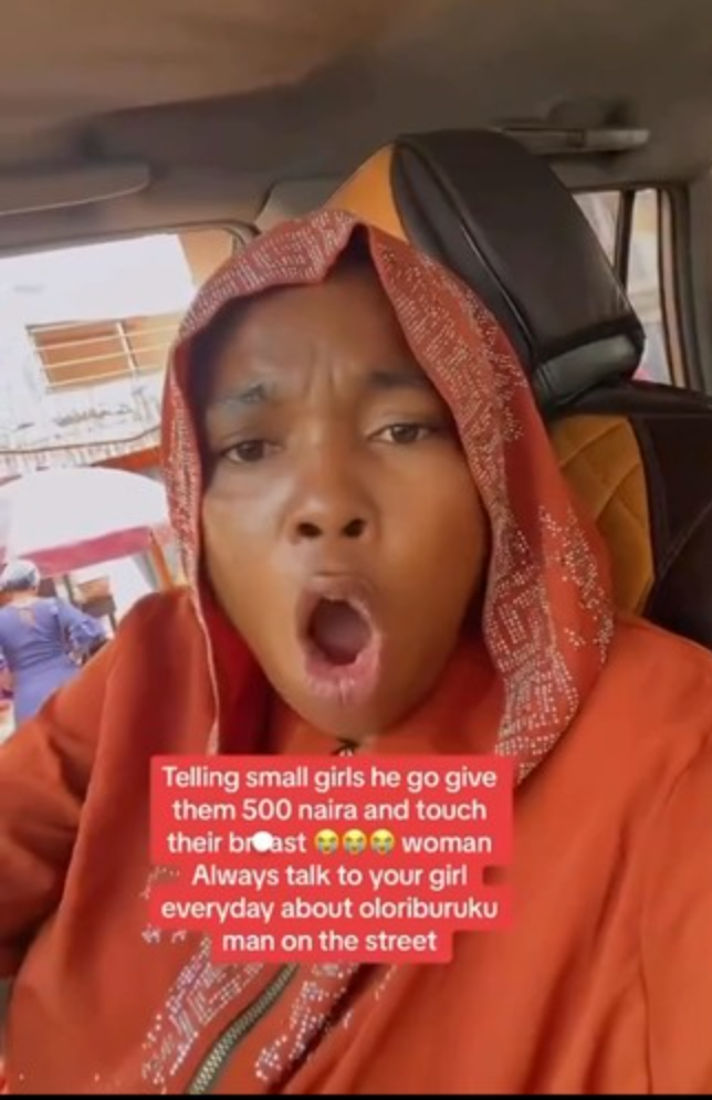 Lady confronts man touching breasts of little girls