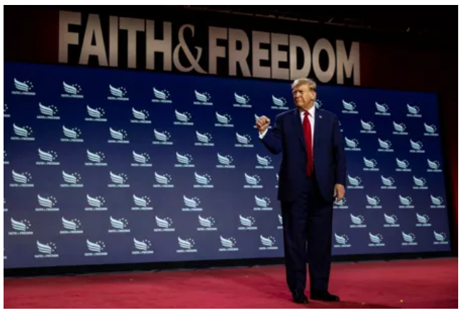 Trump expresses concern on faith of Christians if Trump wins