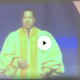 Pastor Chris reacts after fire engulfed his church