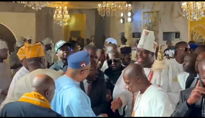 Ooni of Ife at Davido's wedding