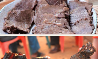 Snake, donkey meat in market