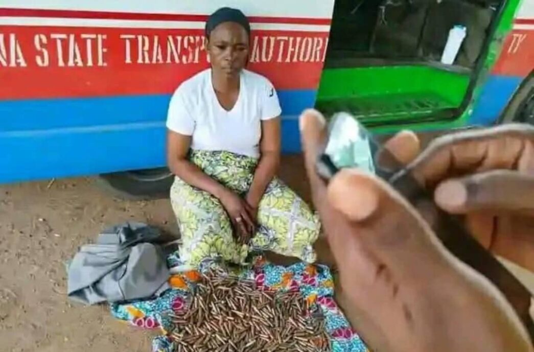 Woman transporting ammuAnition to gunmen in Katsina.