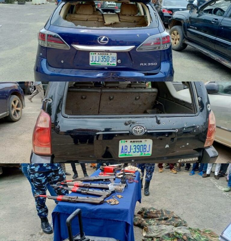 Lagos Police gun with Kidnappers