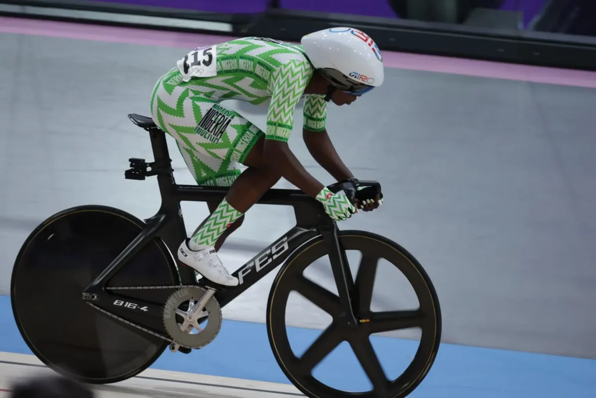 Olympics Nigerian Cyclist Ukpeseraye Bicycle