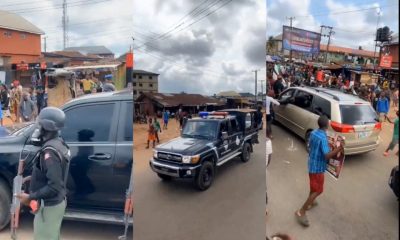 Protesters police Agbor Road In Benin